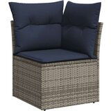  Vrtna garnitura - 8-dijelni set vrtnih sofa od poliratana s jastucima sivi - Siva Bez stola 1 | shoptok.hr