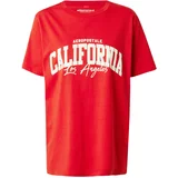 AÉROPOSTALE Majica 'CALIFORNIA' rdeča / bela