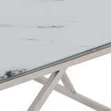  Stolić za kavu srebrni od nehrđajućeg čelika i kaljenog stakla | shoptok.hr