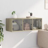  Zidni ormarić sa staklenim vratima boja hrasta 102 x 37 x 35 cm | shoptok.hr