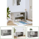 The Living Store Omarica za čevlje betonsko siva 80x35x45 cm inženirski les - Omarica Za Čevlje, (21744706) | Shoptok.si