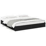 vidaXL Okvir za krevet s ladicama crni 200x200 cm konstruirano drvo | shoptok.hr