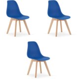  KITO stolica plava / prirodne noge x 3 | shoptok.hr