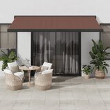 vidaXL Avtomatsko zložljiva tenda rjava 450x300 cm | Shoptok.si