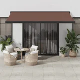 vidaXL Tenda na automatsko uvlačenje smeđa 450 x 300 cm