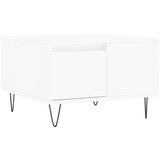 Maison Chic Klubska mizica - kavna mizica - Nizka mizica bela 55x55x36,5 cm inženirski les, (21753921) Cene