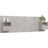  Posteljno vzglavje z omaricami betonsko siv konstruiran les, (20793838) | Shoptok.si