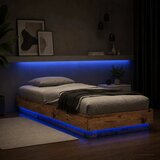 Okvir za krevet s LED svjetlom Staro drvo 80 x 200 cm - Staro drvo 80 x 200 cm | shoptok.hr