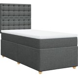  Krevet s oprugama i madracem tamnosivi 90 x 190 cm od tkanine | shoptok.hr