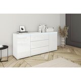 P & B komoda vera, bela, visoki sijaj, led | Shoptok.si