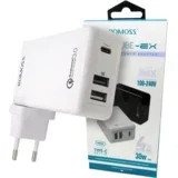 Power adapter CUBE-EX Tip C, USB 3-Port