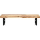  Zidna polica za umivaonik od čelika i masivnog bagremovog drva Smeđa 60 x 40 x 4 cm | Shoptok.si