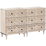  Kreveta 2 pcs Bijelo 60 x 33,5 x 75 cm Čvrsto drvo manga | shoptok.hr