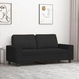  The Living Store Dvosed črn 140 cm blago - Kavč Dvosed, (21501753) Cene