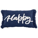Tiseco Home Studio Okrasna blazina 50x30 cm Cotton Slub Happy - Tiseco Home Studio | Shoptok.si