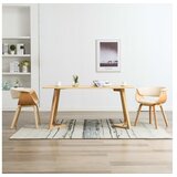  Jedilni stoli 2 kosa krem ukrivljen les in umetno usnje | Shoptok.si
