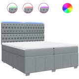  Krevet s oprugama i madracem svjetlosivi 200 x 200cm od tkanine | shoptok.hr