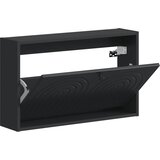  Ormar za cipele na zidu ALKMAAR 71 x 17 x 43 cm Crna | shoptok.hr