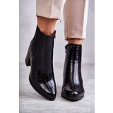 Gemre Snake Leather Booties La.Fi | Shoptok.si