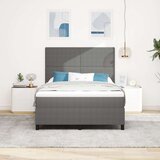  Krevet s podnicom s madracem svijetlosivi 140x200 cm plišna tkanina | shoptok.hr