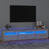 TV ormarić s LED svjetlima siva boja betona 195x35x40 cm | shoptok.hr