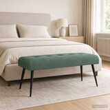  Klupa s gumbastim tkanjem Morska zelena 110 x 40 x 46 cm Baršun | shoptok.hr