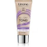 ALL DAY TONE! vlažilni tekoči puder za sijoč videz odtenek 03 Nude 30 ml