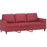  Trosjed s tabureom crvena boja vina 180 cm od umjetne kože | Eponuda.com