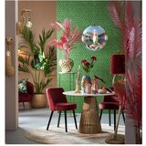 Light & Living Bijeli/u brončanoj boji okrugli blagovaonski stol s pločom stola u mramornom dekoru ø 100 cm Leyda – | shoptok.hr