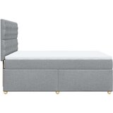 vidaXL Krevet box spring s madracem svjetlosivi 140x200 cm od tkanine | shoptok.hr