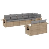 Maison Chic Seti vrtnega pohištva - Vrtna garnitura - Vrtni pohištvo set 8-delna z blazinami bež poli ratan, (21800746) | Shoptok.si