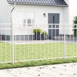 vidaXL Vrtna ograja Bela 1,7x0,8 m Jeklo Cene