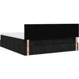 vidaXL Okvir kreveta s madracima crni 160x200cm od tkanine | shoptok.hr