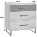 MID.YOU nočna omarica, barve grafita, barve hrasta | Shoptok.si