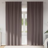 vidaXL Zavjese za zamračivanje 2 pcs Tamno smeđa 245 x 140 cm | shoptok.hr