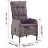  3-dijelni vrtni bistro set od poliratana sivi | shoptok.hr