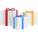  Osvijetljene božićne kutije 3 kom 64 LED tople bijele | shoptok.hr
