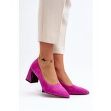 VINCEZA Suede Court Shoes with Stiletto Heel Fuchsia Alessyndra | Shoptok.si