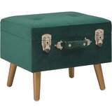 The Living Store Stolček s prostorom za shranjevanje 40 cm zelen žamet - Stolček, (21482132) Cene