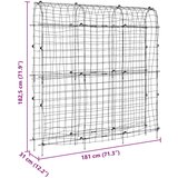  Vrtna rešetka za biljke penjačice U-oblik 181x31x182,5 cm čelik | shoptok.hr