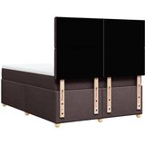  Krevet s oprugama i madracem tamnosmeđi 140 x 190 cm od tkanine | shoptok.hr