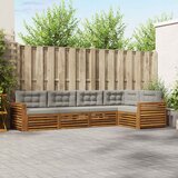 Set vanjskih sofa 5 kom. Prirodna i svijetlo siva Smeđa 331 x 172,5 x 73 cm | shoptok.hr