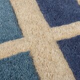 Flair Rugs Modra/oranžna ročno tkana volnena preproga 120x170 cm Retro Blocks – | Shoptok.si