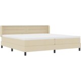  s opruga kutije s madracem Krema 200 x 200 cm tkanina | shoptok.hr