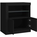vidaXL Komoda z LED lučkami črna 60,5x37x67 cm | Shoptok.si