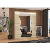 ADRK Klizni ormar s ogledalom i LED rasvjetom MEDISON, 180 cm - SONOMA-SONOMA HRAST | shoptok.hr