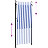  Vanjska roleta plavo-bijela 100 x 270 cm od tkanine i čelika | Eponuda.ba