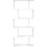 Pregrada za sobe s 5 katova, bijela, 70x24x161 cm, inženjerski drvo | shoptok.hr