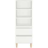  Visoka komoda bijela 40 x 36 x 110 cm od konstruiranog drva | shoptok.hr