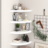 vidaXL plutajuće kutne police 4 kom bijele 35 x 35 x 3,8 cm MDF Cijene